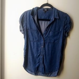 PAIGE tencel/linnen chambray button up